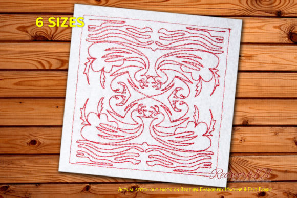 Bird Quilt Lineart Design Review for Small Business Embroidery
