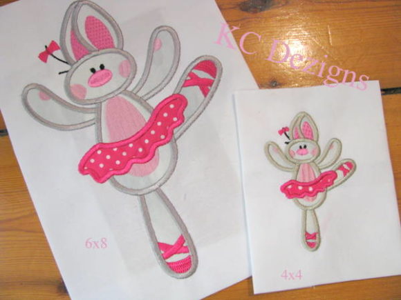 Bunny Ballerina 2: A Delightful Embroidery Design for Boys
