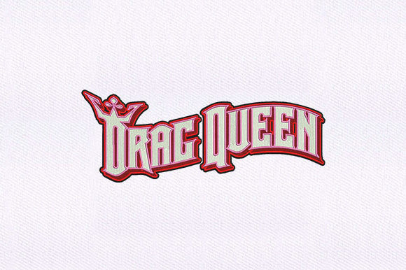 Drag Queen Text Embroidery Design Review for Personalized Gifts