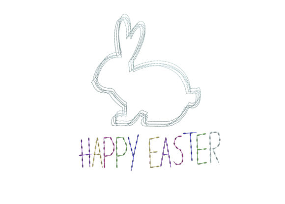 Easter Rabbit Scribble Stitch Review: A Charming Embroidery Design for Personalized Gifts