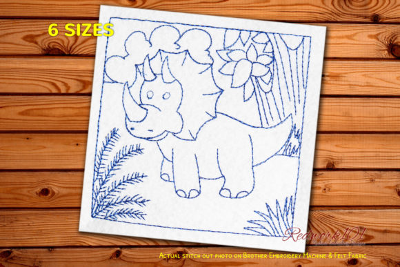 Funny Baby Triceratop: A Playful Embroidery Design for Seasonal Appeal