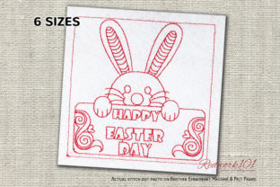 Happy Easter Day Redwork Review: A Charming Embroidery Design for Personalized Gifts