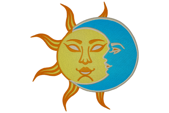 Moon and Sun Embroidery Design Review for Personalized Gifts