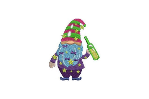 New Year’s Gnome: A Charming Embroidery Design for Handmade Gifts