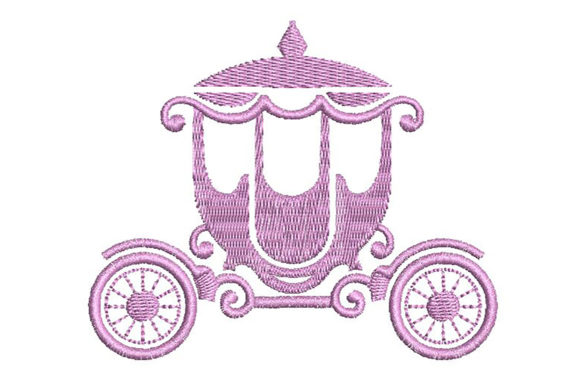 Princess Pink Carriage: A Delightful Embroidery Design for Personalized Gifts
