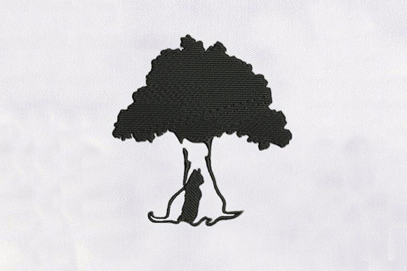 Tree with a Cat Embroidery Design Review for Seasonal Products